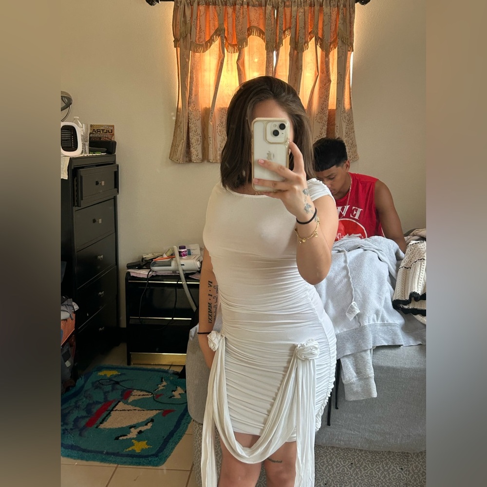 white dress